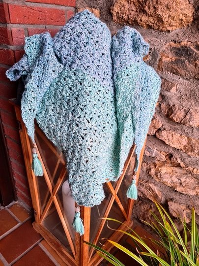 "Zambezi" - Flaches Dreieckstuch gehäkelt - Anleitung