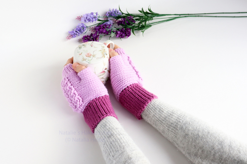 2 PDFs Spar-Set: Stirnband & Handstulpen mit Zopfmuster