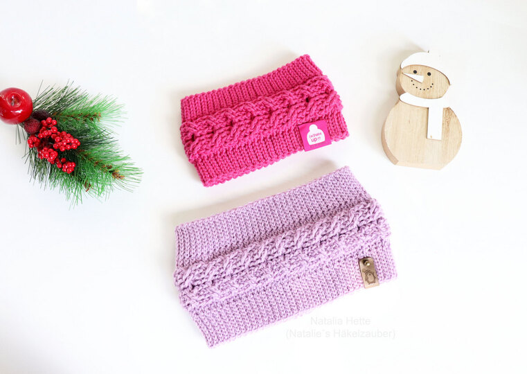 2 PDFs Spar-Set: Stirnband & Handstulpen mit Zopfmuster