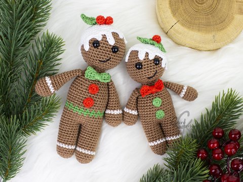 Lebkuchenmann Onni - groß und klein - Häkelanleitung von CaroKunterbunt