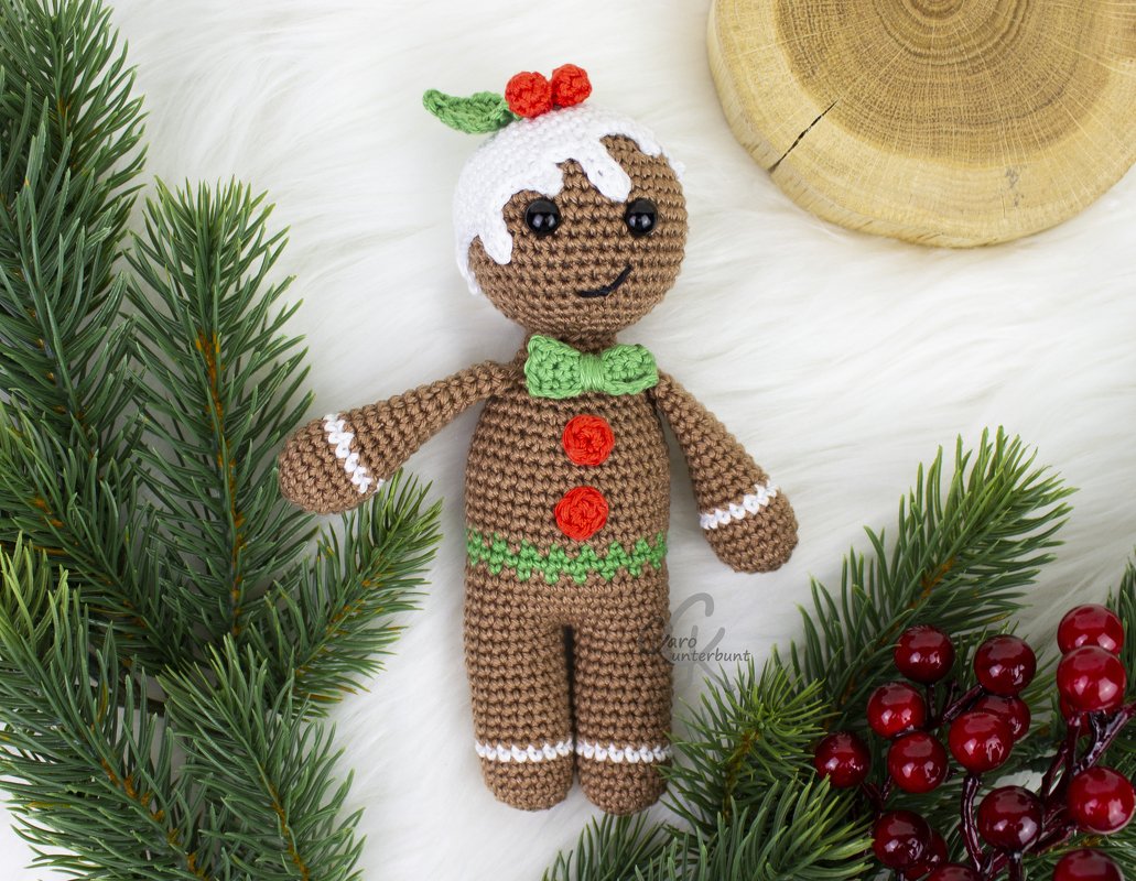 Lebkuchenmann Onni - groß - Häkelanleitung von CaroKunterbunt