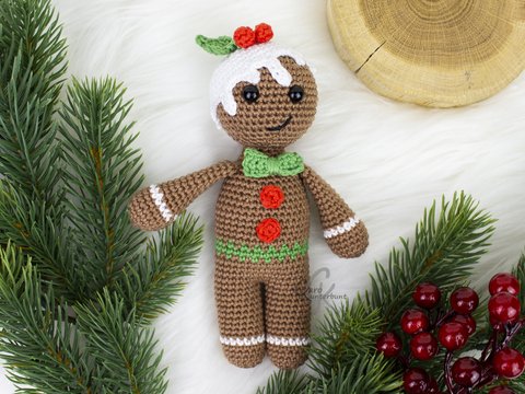 Lebkuchenmann Onni - groß - Häkelanleitung von CaroKunterbunt