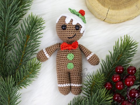 Lebkuchenmann Onni - klein - Häkelanleitung von CaroKunterbunt