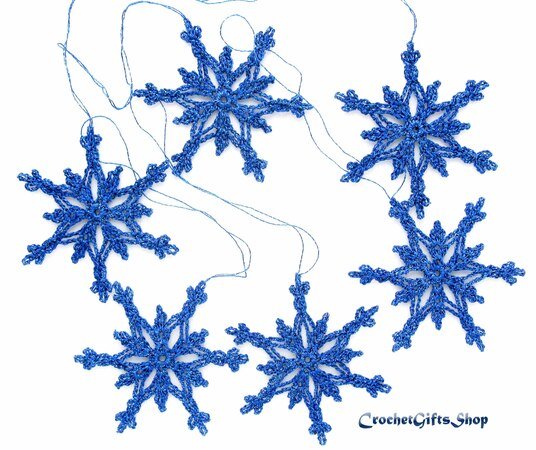 Crochet Pattern Christmas Snowflake Ornaments (6)