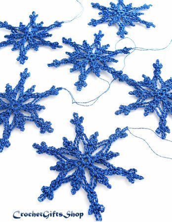 Crochet Pattern Christmas Snowflake Ornaments (6)