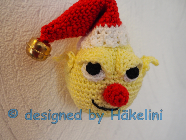 Häkelanleitung Christbaumkugel Kobold Grummel