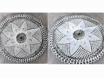 Strickanleitung_Deckchen Stern mit Glitzer