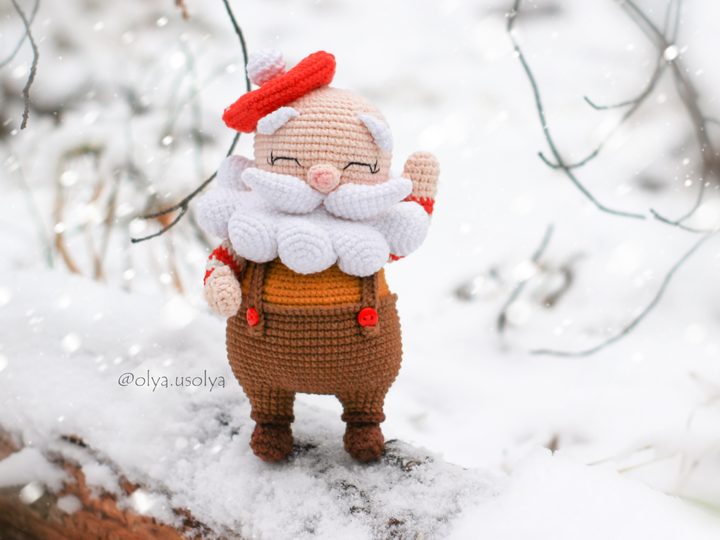 Santa Claus Crochet Pattern (Sankt Nikolaus, Père Noël) Amigurumi