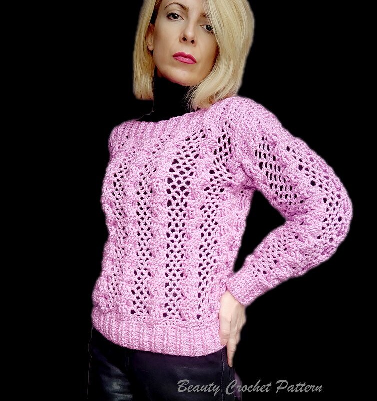 Pink Cable Sweater - Image 6
