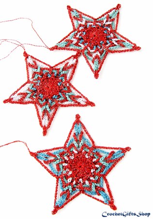 Crochet Pattern Christmas Star Ornaments (16)