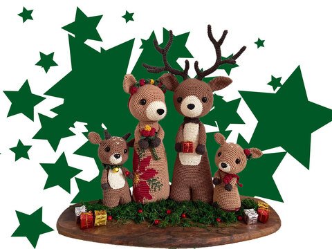 Rentierfamilie Häkelanleitung