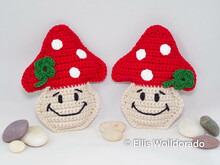 Glücksbringer-Pilze, Häkelanleitung