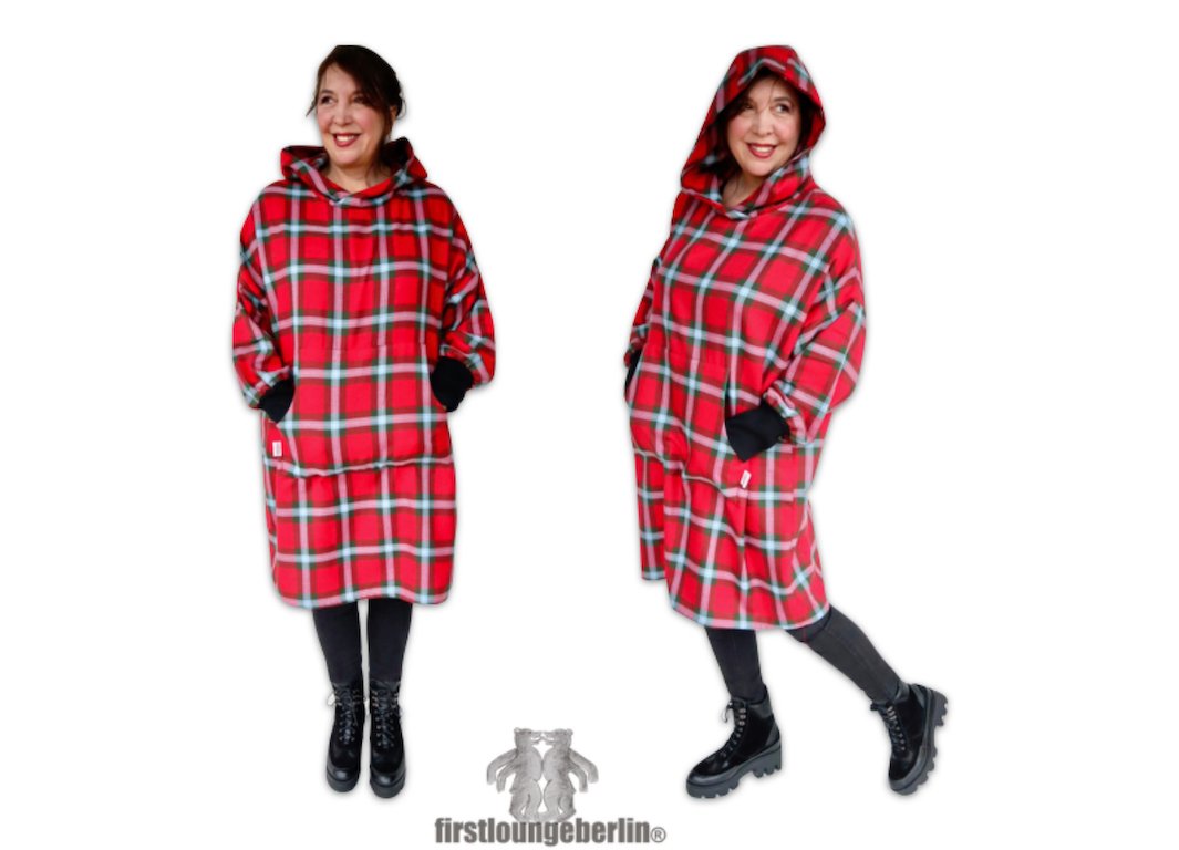 Big Hoodie Schlupfkleid Kapuzen-Hoody Kleid oversize One Plus Size nähen - Bild 2
