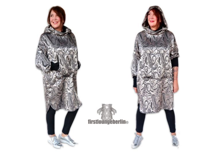 Big Hoodie Schlupfkleid Kapuzen-Hoody Kleid oversize One Plus Size nähen