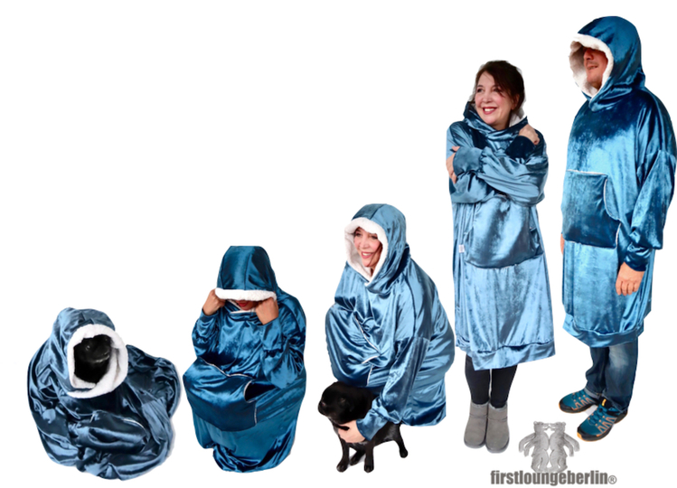 Big Hoodie Schlupfkleid Kapuzen-Hoody Kleid oversize One Plus Size nähen