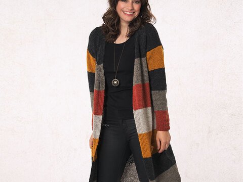 Strickanleitung Damenlongjacke "Como" 761099