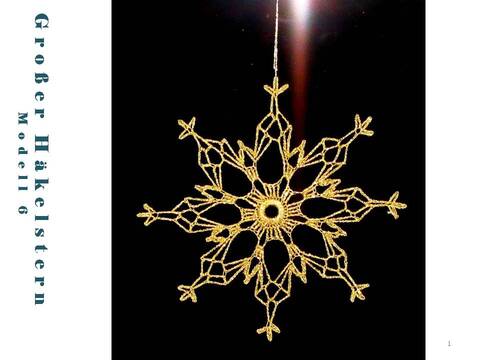 Anleitung großer Häkelstern-Modell 6