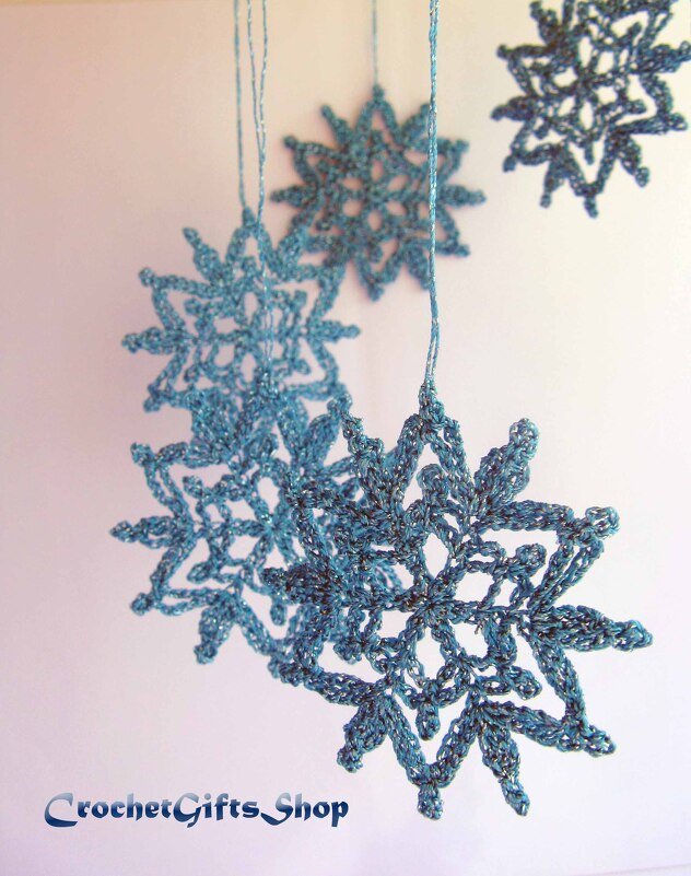 Crochet Pattern Christmas Snowflake Ornaments (7) - Image 4