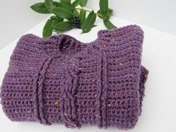 Darcy Crochet Sweater Childs Aran Pattern