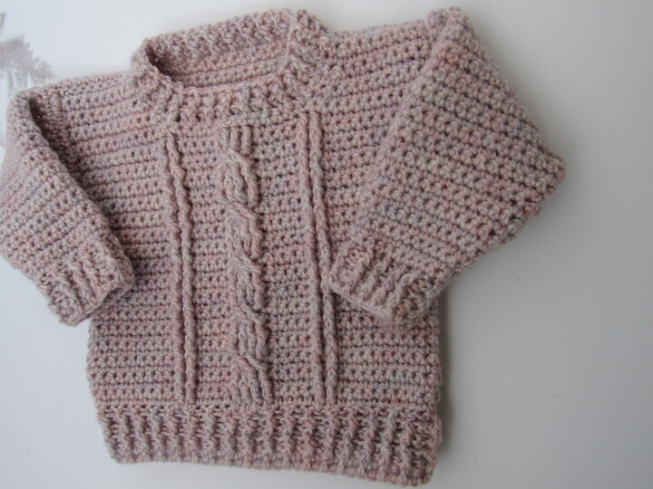Darcy Crochet Sweater Childs Aran Pattern