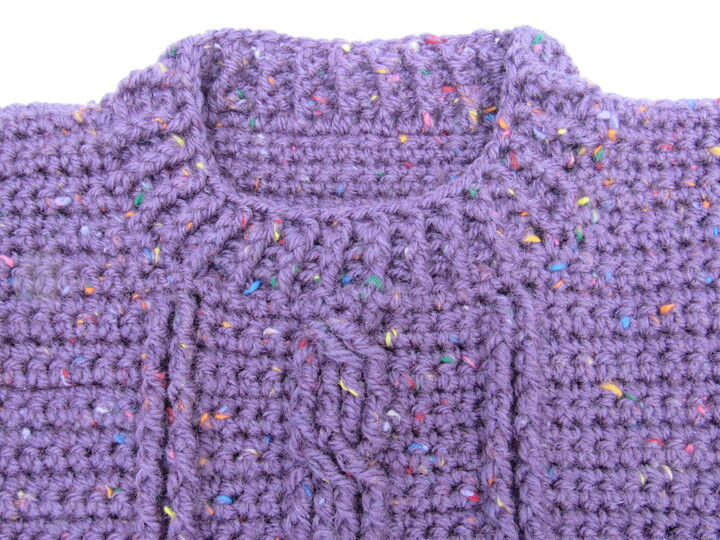 Darcy Crochet Sweater Childs Aran Pattern