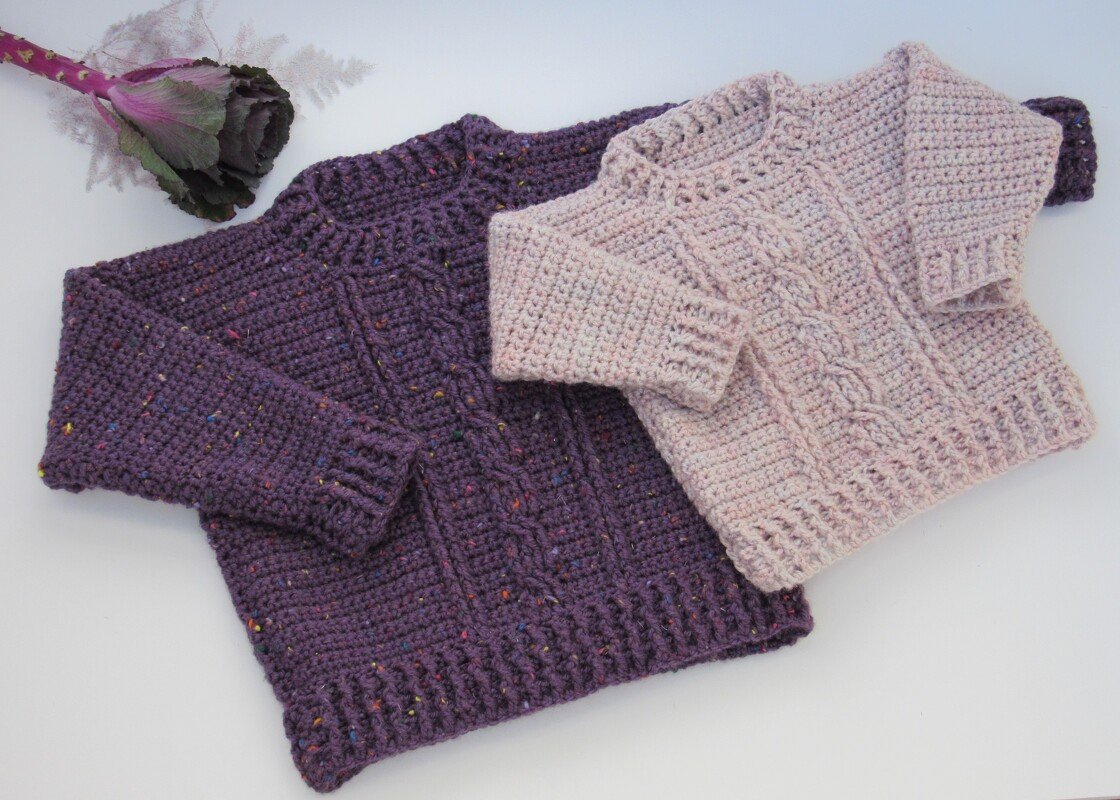 Darcy Crochet Sweater Childs Aran Pattern - Image 7