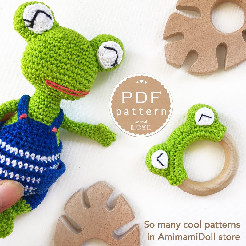 Crochet pattern Frog Teething ring - Image 2