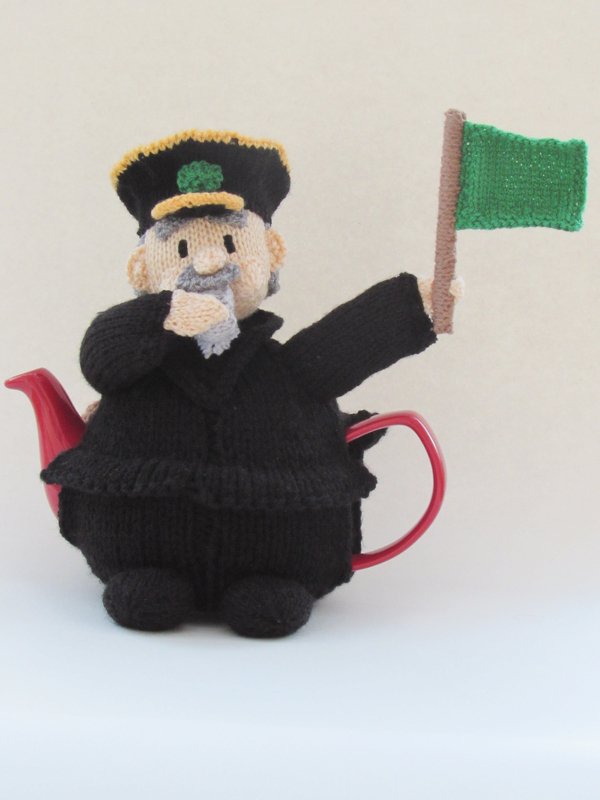 Train Guard Tea Cosy Knitting Pattern