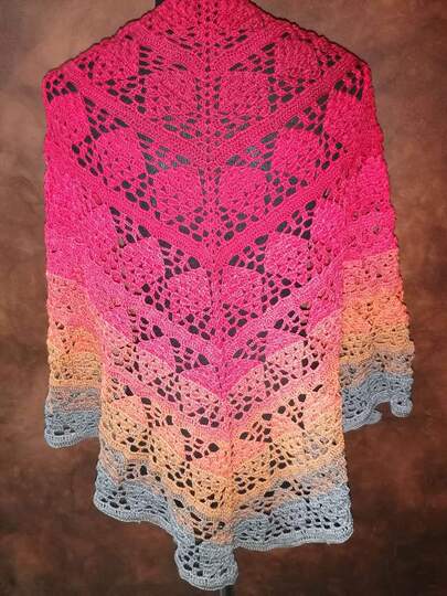 Tuch Jasmin häkeln Häkeltuch Dreieckstuch Schultertuch