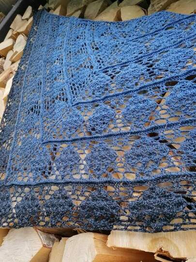 Tuch Jasmin häkeln Häkeltuch Dreieckstuch Schultertuch