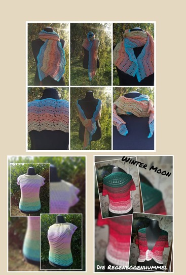 Winter Paket - Schal Winter Waves, Weste Winter Moon, Pullover Autumn Magic