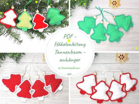 Tannenbaumanhänger Häkelanleitung