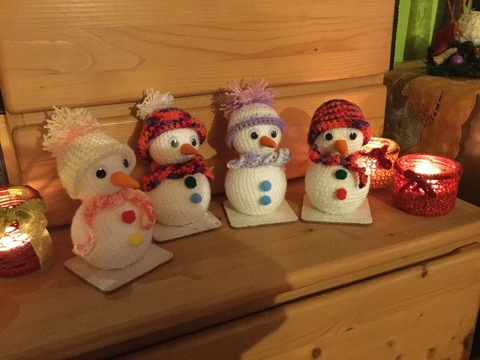 Anleitung Schneeman ruckzuck häkeln