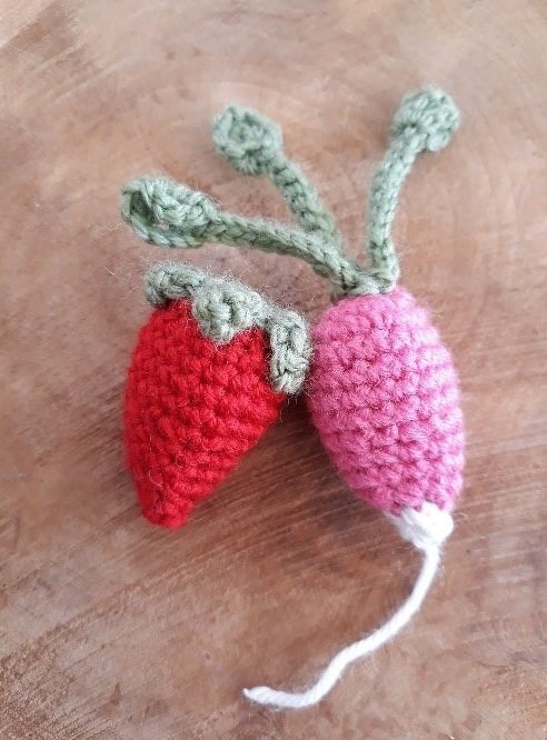 Radieschen und Erdbeere für die Kinderküchen, Kaufmannsladen - Bild 2