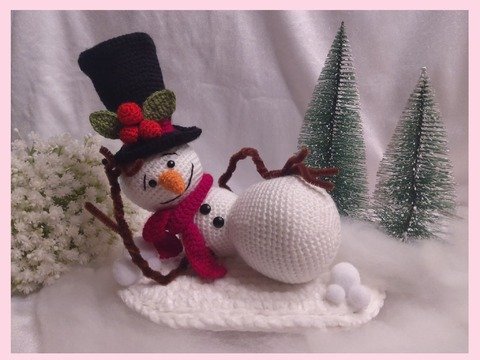 Häkelanleitung / Amigurumi / Happy Snowman