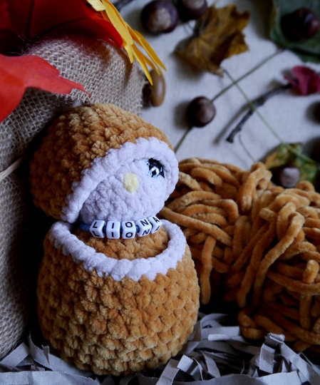 Küken im Ei - Rassel - Häkelanleitung