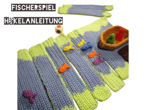 Fischerspiel Häkelanleitung - spielerisch Farben lernen