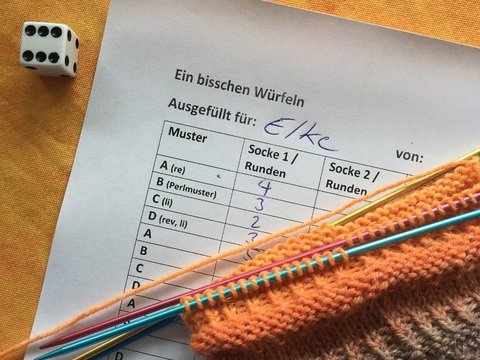 Anleitung Ein bisschen Würfeln - Socken