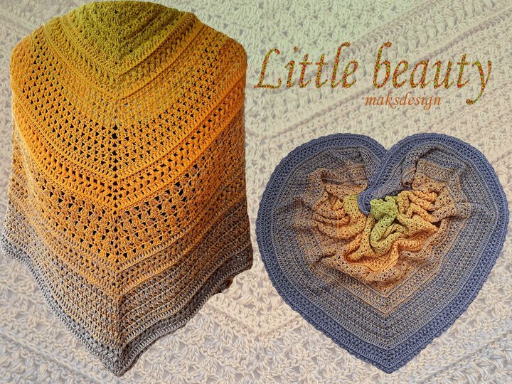 Häkelanleitung flaches und dichtes Dreieckstuch Little beauty