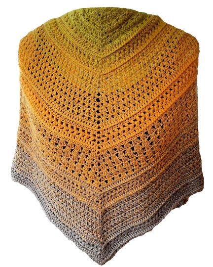 Häkelanleitung flaches und dichtes Dreieckstuch Little beauty