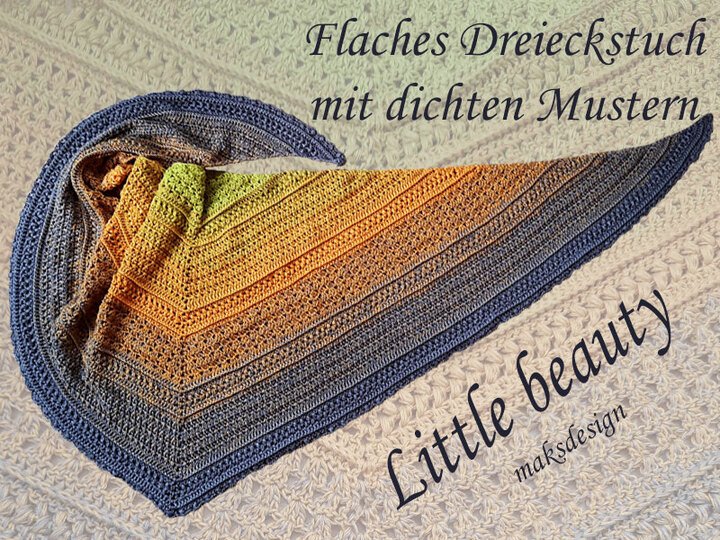 Häkelanleitung flaches und dichtes Dreieckstuch Little beauty