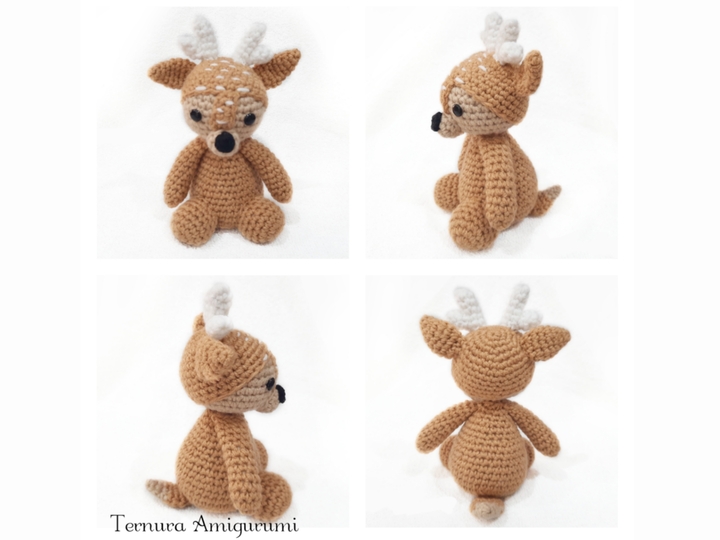 Crochet pattern small deer PDF Ternura Amigurumi English - Deutsch - Dutch
