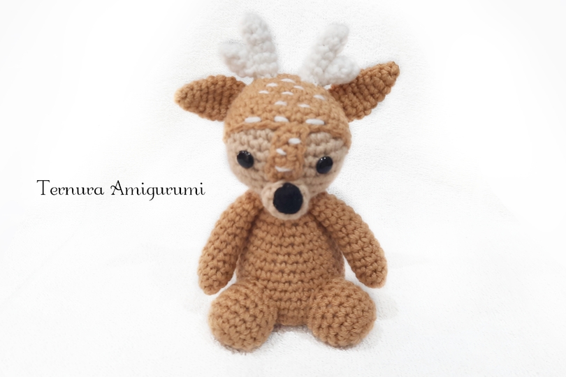Häkelanleitung kleines Hirsch PDF Ternura Amigurumi English-Deutsch-Dutch