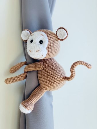 Monkey Curtain Tie Back Crochet Pattern