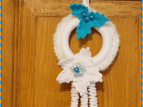 winterlicher Tür- Fensterkranz Häkelanleitung