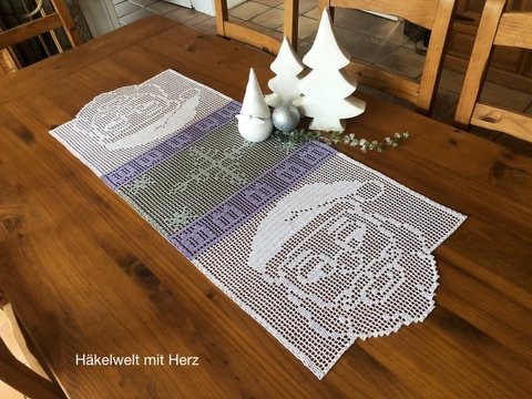 Häkelanleitung / Tischläufer "Santa"