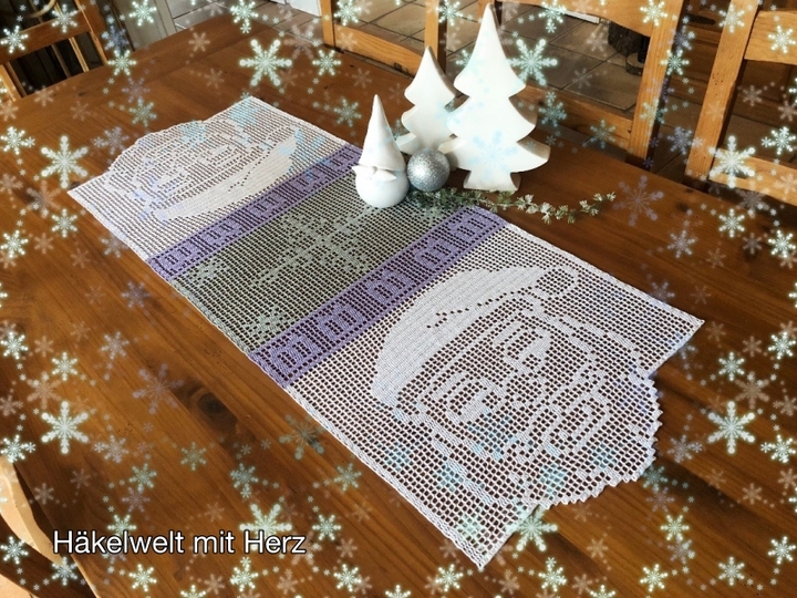 Häkelanleitung / Tischläufer "Santa"