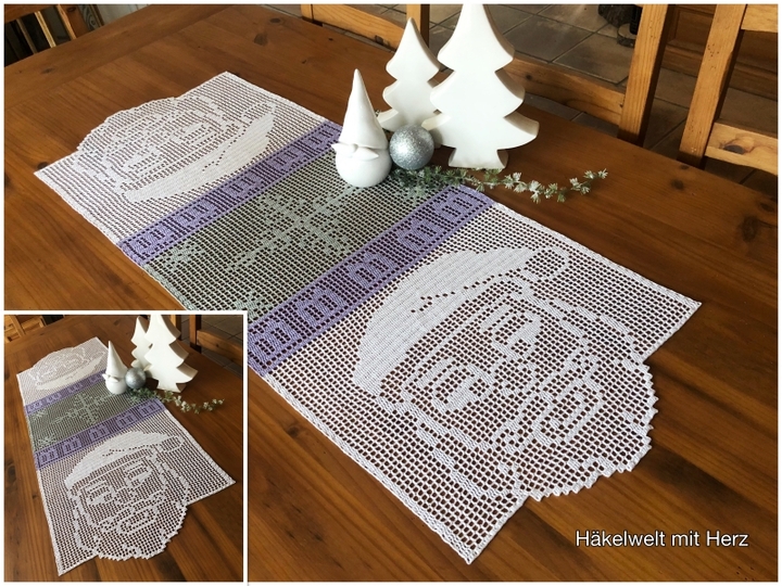 Häkelanleitung / Tischläufer "Santa"