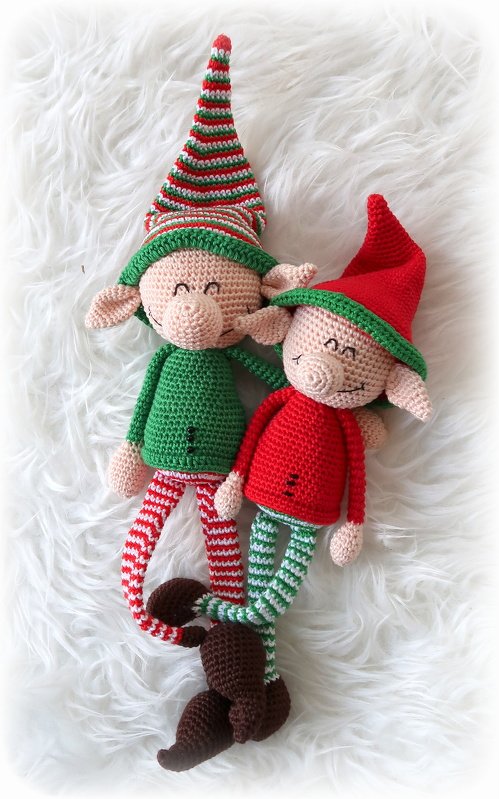 Sparpaket Grinseweihnachtselfen (klein & groß) von LaCritza - Bild 8