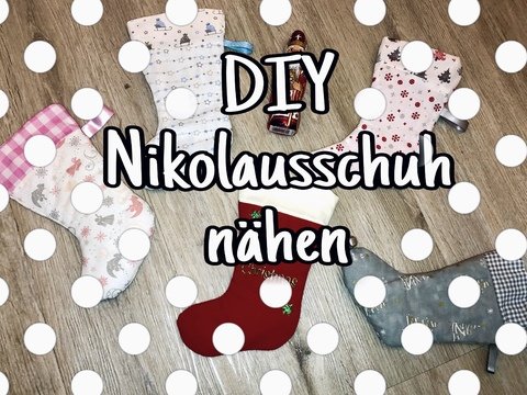 Anleitung Nikolausschuh nähen DIY passend zum Adventskalender